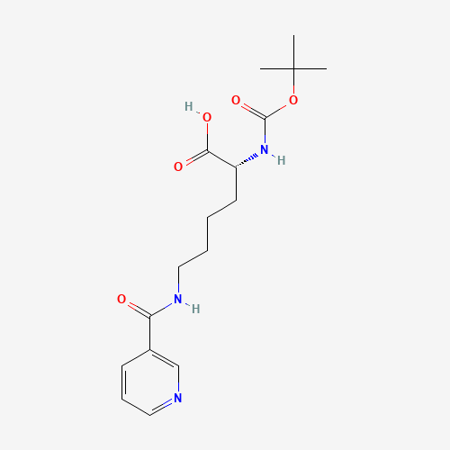 (2R)-2-[(2-methylpropan-2-yl)oxycarbonylamino]-6-(pyridine-3-carbonylamino)hexanoic acid (CAS: 122546-52-5) - Related Chemical Product