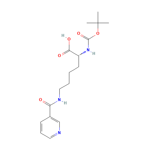(2R)-2-[(2-methylpropan-2-yl)oxycarbonylamino]-6-(pyridine-3-carbonylamino)hexanoic acid (CAS: 122546-52-5) - Related Chemical Product