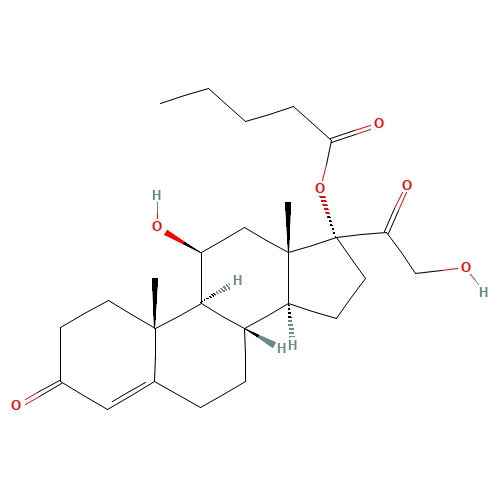 [(8S,9S,10R,11S,13S,14S,17R)-11-hydroxy-17-(2-hydroxyacetyl)-10,13-dimethyl-3-oxo-2,6,7,8,9,11,12,14,15,16-decahydro-1H-cyclopenta[a]phenanthren-17-yl] pentanoate (CAS: 57524-89-7) - Related Chemical Product
