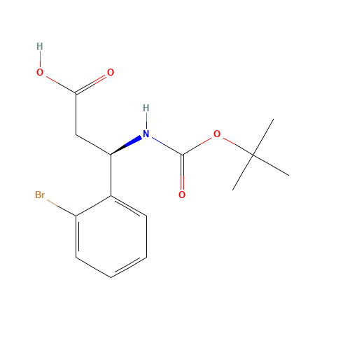 (3R)-3-(2-bromophenyl)-3-[(2-methylpropan-2-yl)oxycarbonylamino]propanoic acid (CAS: 500789-07-1) - Related Chemical Product