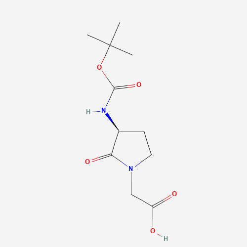 2-[(3S)-3-[(2-methylpropan-2-yl)oxycarbonylamino]-2-oxopyrrolidin-1-yl]acetic acid (CAS: 79839-26-2) - Related Chemical Product