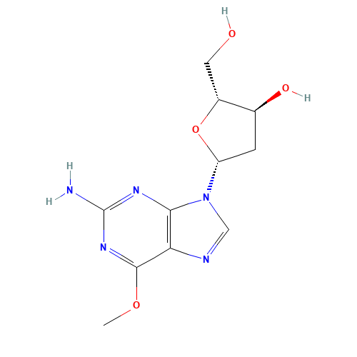 (2R,3S,5R)-5-(2-amino-6-methoxypurin-9-yl)-2-(hydroxymethyl)oxolan-3-ol (CAS: 964-21-6) - Related Chemical Product