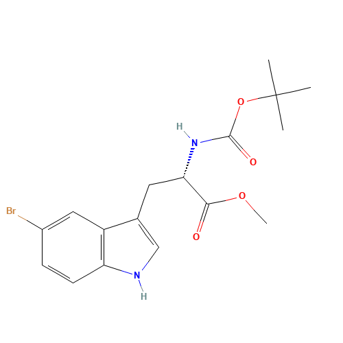 methyl (2S)-3-(5-bromo-1H-indol-3-yl)-2-[(2-methylpropan-2-yl)oxycarbonylamino]propanoate (CAS: 1257851-13-0) - Related Chemical Product