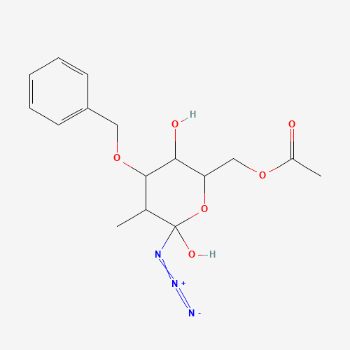 [(2R,3S,4R,5R,6R)-6-azido-3,6-dihydroxy-5-methyl-4-phenylmethoxyoxan-2-yl]methyl acetate (CAS: 175978-56-0) - Related Chemical Product