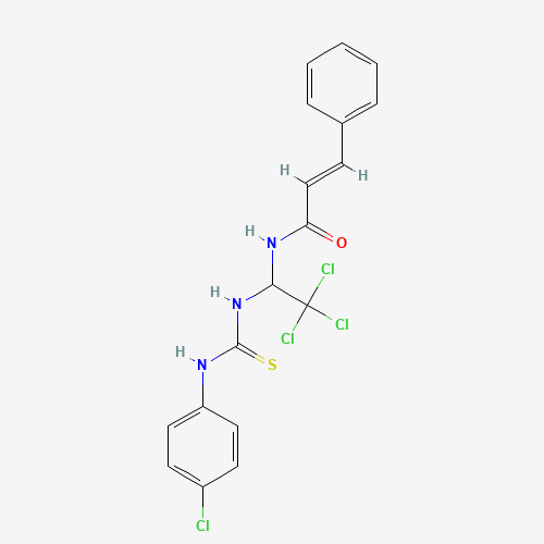 (E)-3-phenyl-N-[2,2,2-trichloro-1-[(4-chlorophenyl)carbamothioylamino]ethyl]prop-2-enamide (CAS: 1164470-53-4) - Related Chemical Product