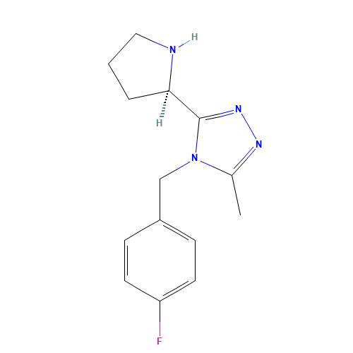 4-[(4-fluorophenyl)methyl]-3-methyl-5-[(2R)-pyrrolidin-2-yl]-1,2,4-triazole (CAS: 1263284-19-0) - Related Chemical Product