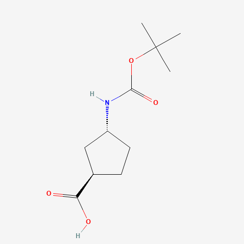 (1R,3R)-3-[(2-methylpropan-2-yl)oxycarbonylamino]cyclopentane-1-carboxylic acid (CAS: 489446-85-7) - Related Chemical Product