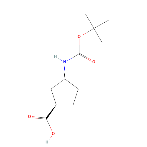(1R,3R)-3-[(2-methylpropan-2-yl)oxycarbonylamino]cyclopentane-1-carboxylic acid (CAS: 489446-85-7) - Related Chemical Product