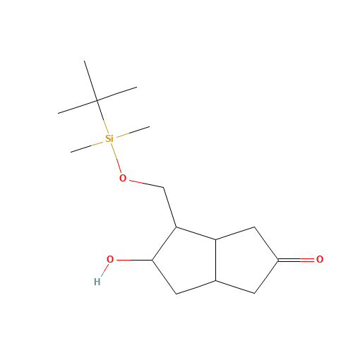 (3aS,4S,5R,6aR)-4-[[tert-butyl(dimethyl)silyl]oxymethyl]-5-hydroxy-3,3a,4,5,6,6a-hexahydro-1H-pentalen-2-one (CAS: 81266-61-7) - Related Chemical Product