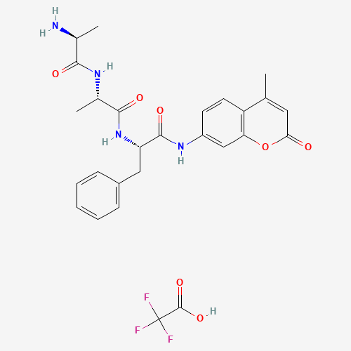 (2S)-2-[[(2S)-2-[[(2S)-2-aminopropanoyl]amino]propanoyl]amino]-N-(4-methyl-2-oxochromen-7-yl)-3-phenylpropanamide;2,2,2-trifluoroacetic acid (CAS: 62037-42-7) - Related Chemical Product