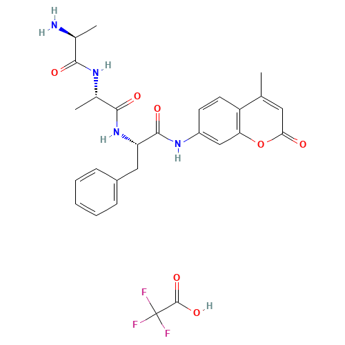 (2S)-2-[[(2S)-2-[[(2S)-2-aminopropanoyl]amino]propanoyl]amino]-N-(4-methyl-2-oxochromen-7-yl)-3-phenylpropanamide;2,2,2-trifluoroacetic acid (CAS: 62037-42-7) - Related Chemical Product