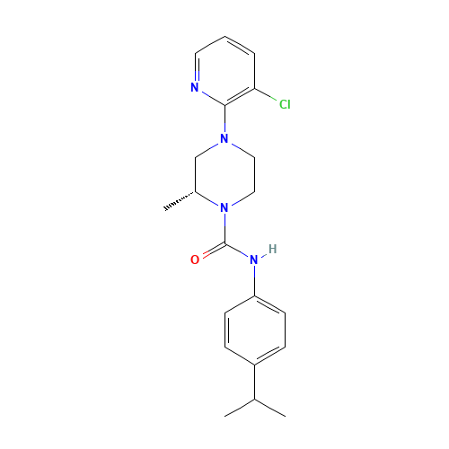 (2R)-4-(3-chloropyridin-2-yl)-2-methyl-N-(4-propan-2-ylphenyl)piperazine-1-carboxamide (CAS: 393514-22-2) - Related Chemical Product