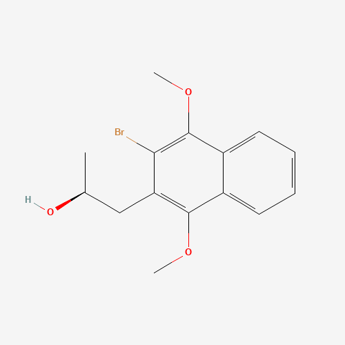 (2S)-1-(3-bromo-1,4-dimethoxynaphthalen-2-yl)propan-2-ol (CAS: 404909-58-6) - Chemical Structure and Molecular Formula 
