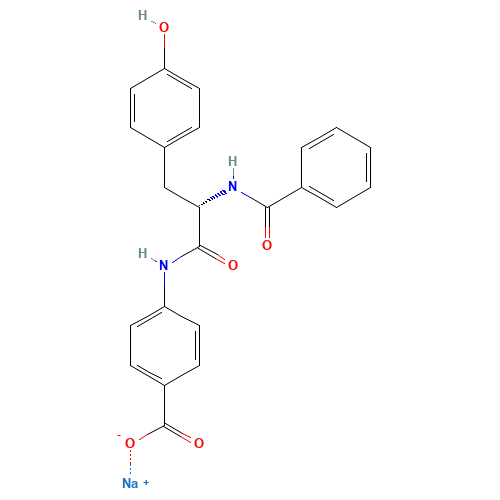 sodium;4-[[(2S)-2-benzamido-3-(4-hydroxyphenyl)propanoyl]amino]benzoate (CAS: 41748-47-4) - Related Chemical Product