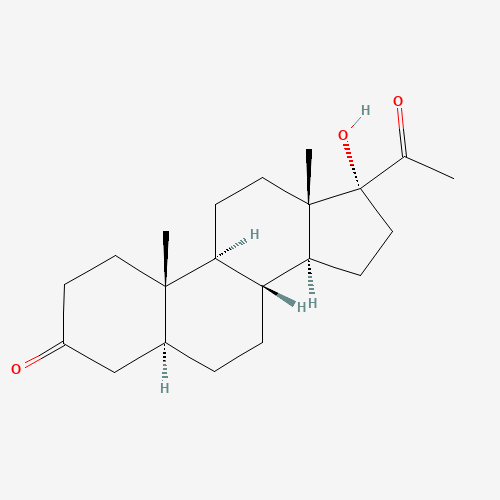 (5S,8R,9S,10S,13S,14S,17R)-17-acetyl-17-hydroxy-10,13-dimethyl-2,4,5,6,7,8,9,11,12,14,15,16-dodecahydro-1H-cyclopenta[a]phenanthren-3-one (CAS: 570-59-2) - Related Chemical Product