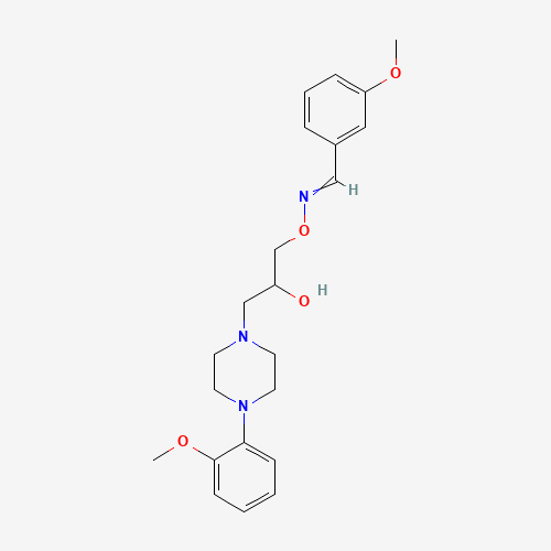 1-[(E)-(3-methoxyphenyl)methylideneamino]oxy-3-[4-(2-methoxyphenyl)piperazin-1-yl]propan-2-ol (CAS: 67254-81-3) - Chemical Structure and Molecular Formula 