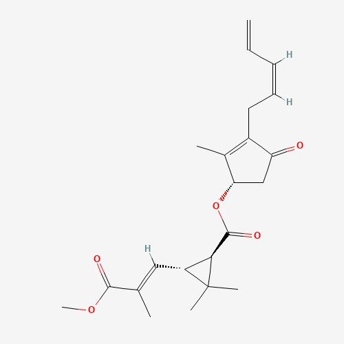 [(1S)-2-methyl-4-oxo-3-[(2Z)-penta-2,4-dienyl]cyclopent-2-en-1-yl] (1R,3R)-3-[(E)-3-methoxy-2-methyl-3-oxoprop-1-enyl]-2,2-dimethylcyclopropane-1-carboxylate (CAS: 121-29-9) - Related Chemical Product
