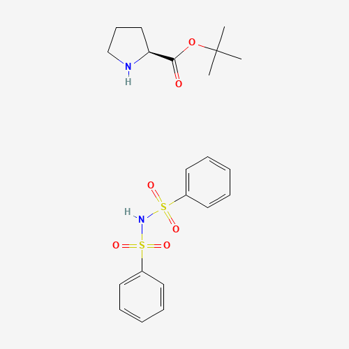 N-(benzenesulfonyl)benzenesulfonamide;tert-butyl (2S)-pyrrolidine-2-carboxylate (CAS: 83283-35-6) - Related Chemical Product