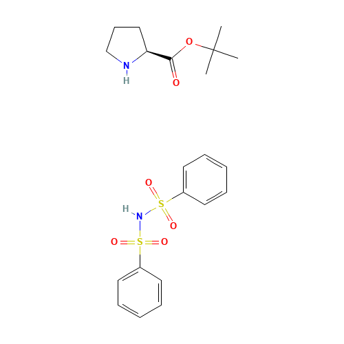N-(benzenesulfonyl)benzenesulfonamide;tert-butyl (2S)-pyrrolidine-2-carboxylate (CAS: 83283-35-6) - Related Chemical Product