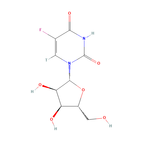 1-[(2R,3R,4S,5R)-3,4-dihydroxy-5-(hydroxymethyl)oxolan-2-yl]-5-fluoro-6-tritiopyrimidine-2,4-dione (CAS: 179383-02-9) - Related Chemical Product