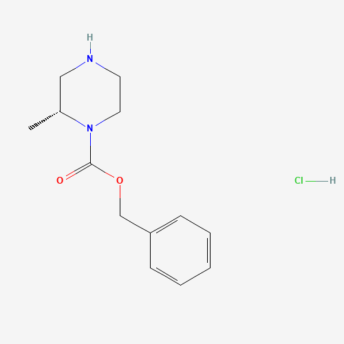 benzyl (2R)-2-methylpiperazine-1-carboxylate;hydrochloride (CAS: 1217848-48-0) - Chemical Structure and Molecular Formula 