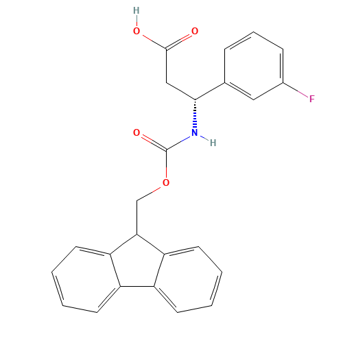 (3R)-3-(9H-fluoren-9-ylmethoxycarbonylamino)-3-(3-fluorophenyl)propanoic acid (CAS: 511272-51-8) - Related Chemical Product