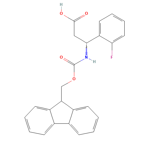 (3R)-3-(9H-fluoren-9-ylmethoxycarbonylamino)-3-(2-fluorophenyl)propanoic acid (CAS: 511272-50-7) - Related Chemical Product
