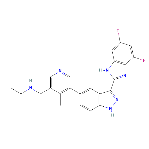 N-[[5-[(3E)-3-(4,6-difluorobenzimidazol-2-ylidene)-1,2-dihydroindazol-5-yl]-4-methylpyridin-3-yl]methyl]ethanamine (CAS: 837364-57-5) - Related Chemical Product