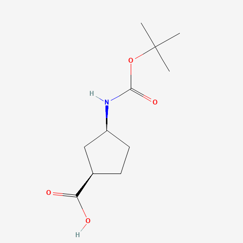 (1R,3S)-3-[(2-methylpropan-2-yl)oxycarbonylamino]cyclopentane-1-carboxylic acid (CAS: 410090-37-8) - Related Chemical Product