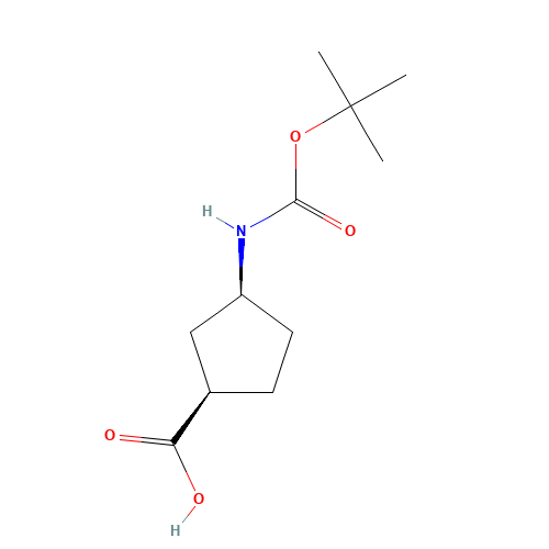 (1R,3S)-3-[(2-methylpropan-2-yl)oxycarbonylamino]cyclopentane-1-carboxylic acid (CAS: 410090-37-8) - Related Chemical Product