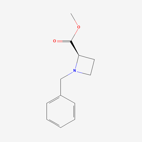 methyl (2R)-1-benzylazetidine-2-carboxylate (CAS: 205443-23-8) - Chemical Structure and Molecular Formula 