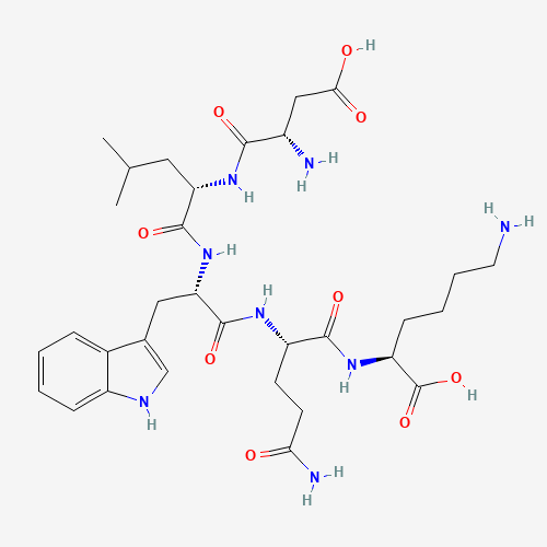 (2S)-6-amino-2-[[(2S)-5-amino-2-[[(2S)-2-[[(2S)-2-[[(2S)-2-amino-3-carboxypropanoyl]amino]-4-methylpentanoyl]amino]-3-(1H-indol-3-yl)propanoyl]amino]-5-oxopentanoyl]amino]hexanoic acid (CAS: 71494-20-7) - Related Chemical Product
