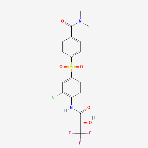 4-[3-chloro-4-[[(2R)-3,3,3-trifluoro-2-hydroxy-2-methylpropanoyl]amino]phenyl]sulfonyl-N,N-dimethylbenzamide (CAS: 252017-04-2) - Related Chemical Product