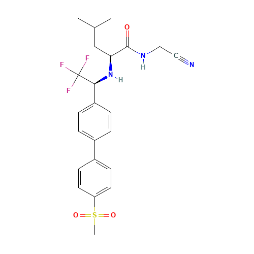 (2S)-N-(cyanomethyl)-4-methyl-2-[[(1S)-2,2,2-trifluoro-1-[4-(4-methylsulfonylphenyl)phenyl]ethyl]amino]pentanamide (CAS: 603139-12-4) - Related Chemical Product