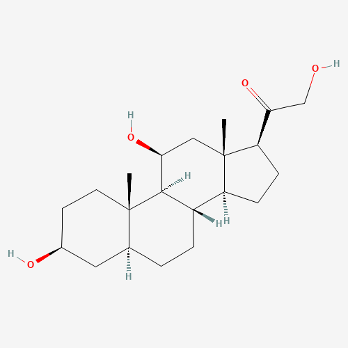 1-[(3S,5S,8S,9S,10S,11S,13S,14S,17S)-3,11-dihydroxy-10,13-dimethyl-2,3,4,5,6,7,8,9,11,12,14,15,16,17-tetradecahydro-1H-cyclopenta[a]phenanthren-17-yl]-2-hydroxyethanone (CAS: 516-16-5) - Related Chemical Product