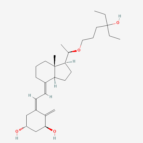(1R,3S,5Z)-5-[(2E)-2-[(1S,3aS,7aS)-1-[(1R)-1-(4-ethyl-4-hydroxyhexoxy)ethyl]-7a-methyl-2,3,3a,5,6,7-hexahydro-1H-inden-4-ylidene]ethylidene]-4-methylidenecyclohexane-1,3-diol (CAS: 131875-08-6) - Related Chemical Product
