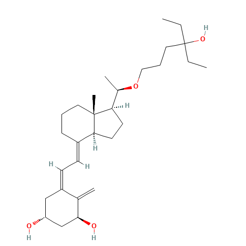 (1R,3S,5Z)-5-[(2E)-2-[(1S,3aS,7aS)-1-[(1R)-1-(4-ethyl-4-hydroxyhexoxy)ethyl]-7a-methyl-2,3,3a,5,6,7-hexahydro-1H-inden-4-ylidene]ethylidene]-4-methylidenecyclohexane-1,3-diol (CAS: 131875-08-6) - Related Chemical Product