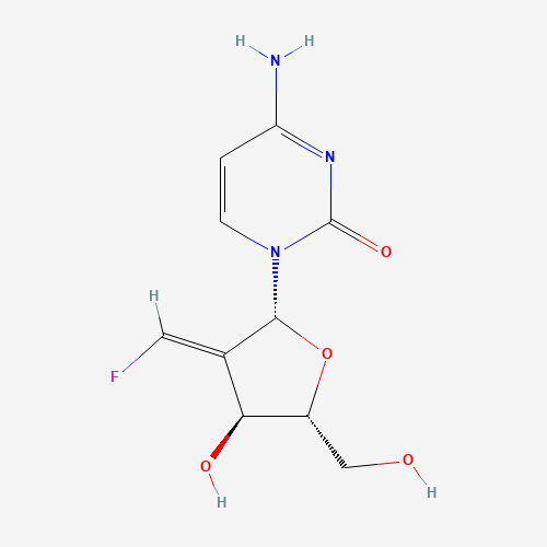 4-amino-1-[(2R,3E,4S,5R)-3-(fluoromethylidene)-4-hydroxy-5-(hydroxymethyl)oxolan-2-yl]pyrimidin-2-one (CAS: 130306-02-4) - Related Chemical Product