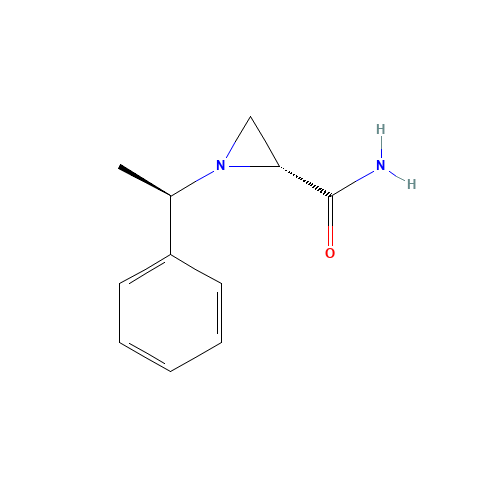 (2R)-1-[(1R)-1-phenylethyl]aziridine-2-carboxamide (CAS: 75985-52-3) - Chemical Structure and Molecular Formula 