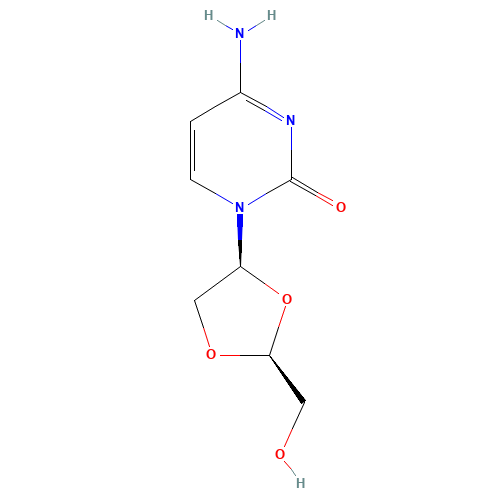 4-amino-1-[(2S,4S)-2-(hydroxymethyl)-1,3-dioxolan-4-yl]pyrimidin-2-one (CAS: 145918-75-8) - Related Chemical Product