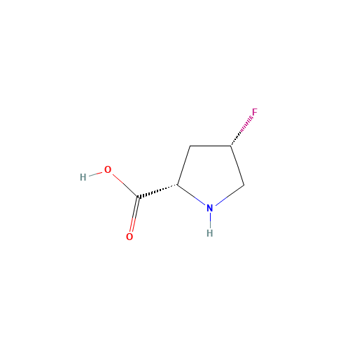 (2S,4S)-4-fluoropyrrolidine-2-carboxylic acid (CAS: 2438-57-5) - Chemical Structure and Molecular Formula 
