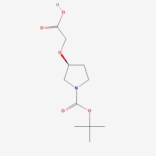 2-[(3S)-1-[(2-methylpropan-2-yl)oxycarbonyl]pyrrolidin-3-yl]oxyacetic acid (CAS: 895126-64-4) - Related Chemical Product