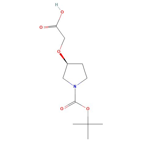 2-[(3S)-1-[(2-methylpropan-2-yl)oxycarbonyl]pyrrolidin-3-yl]oxyacetic acid (CAS: 895126-64-4) - Related Chemical Product