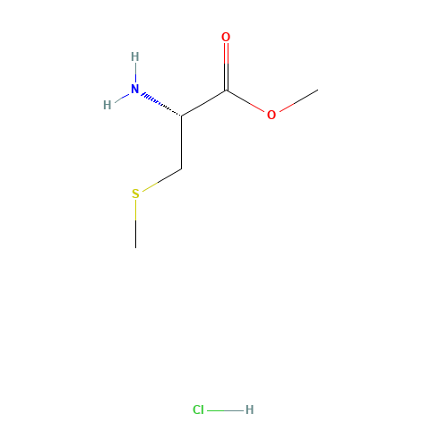 methyl (2R)-2-amino-3-methylsulfanylpropanoate;hydrochloride (CAS: 34017-27-1) - Chemical Structure and Molecular Formula 
