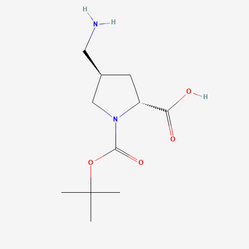 (2R,4R)-4-(aminomethyl)-1-[(2-methylpropan-2-yl)oxycarbonyl]pyrrolidine-2-carboxylic acid (CAS: 132622-81-2) - Related Chemical Product
