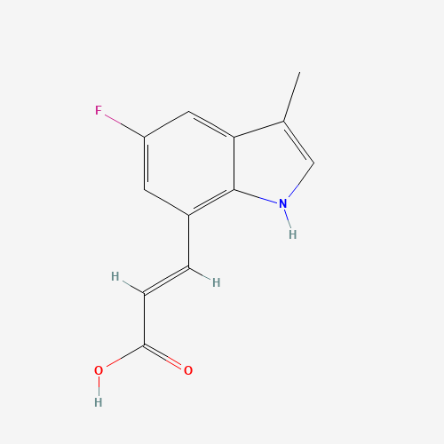 (E)-3-(5-fluoro-3-methyl-1H-indol-7-yl)prop-2-enoic acid (CAS: 882999-50-0) - Related Chemical Product