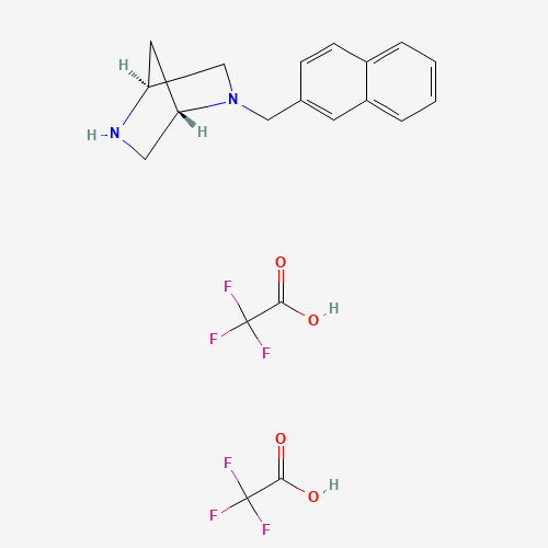 (1R,4R)-2-(naphthalen-2-ylmethyl)-2,5-diazabicyclo[2.2.1]heptane;2,2,2-trifluoroacetic acid (CAS: 845866-75-3) - Chemical Structure and Molecular Formula 