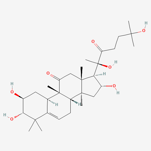 (2S,3S,8S,9R,10R,13R,14S,16R,17R)-17-[(2R)-2,6-dihydroxy-6-methyl-3-oxoheptan-2-yl]-2,3,16-trihydroxy-4,4,9,13,14-pentamethyl-1,2,3,7,8,10,12,15,16,17-decahydrocyclopenta[a]phenanthren-11-one (CAS: 50298-90-3) - Related Chemical Product