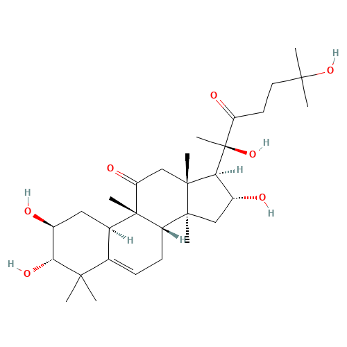 (2S,3S,8S,9R,10R,13R,14S,16R,17R)-17-[(2R)-2,6-dihydroxy-6-methyl-3-oxoheptan-2-yl]-2,3,16-trihydroxy-4,4,9,13,14-pentamethyl-1,2,3,7,8,10,12,15,16,17-decahydrocyclopenta[a]phenanthren-11-one (CAS: 50298-90-3) - Related Chemical Product