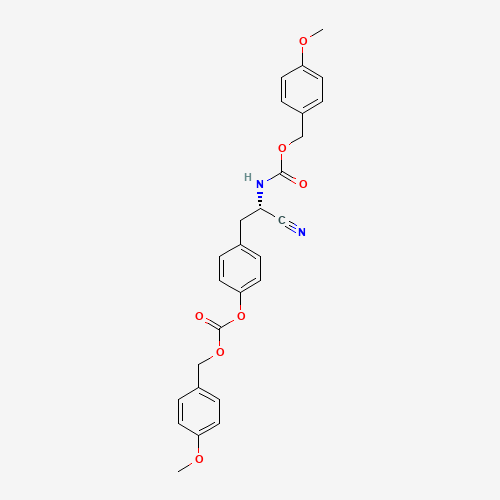[4-[(2S)-2-cyano-2-[(4-methoxyphenyl)methoxycarbonylamino]ethyl]phenyl] (4-methoxyphenyl)methyl carbonate (CAS: 73148-72-8) - Related Chemical Product